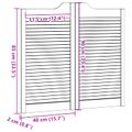vidaXL Kladivové dvere 2 ks 90 x 40 cm Borovicový masív Prírodná