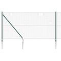 vidaXL Reťazová brána s hrotmi 10 x 1 m PVC potiahnutá oceľ Zelená