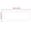vidaXL Zrkadlo do kúpeľne s LED Priehľadná 100 x 40 cm tvrdené sklo