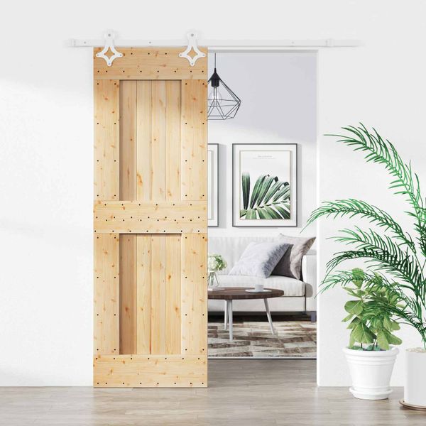vidaXL Posuvné dvere Prírodná a biela 70 x 210 cm