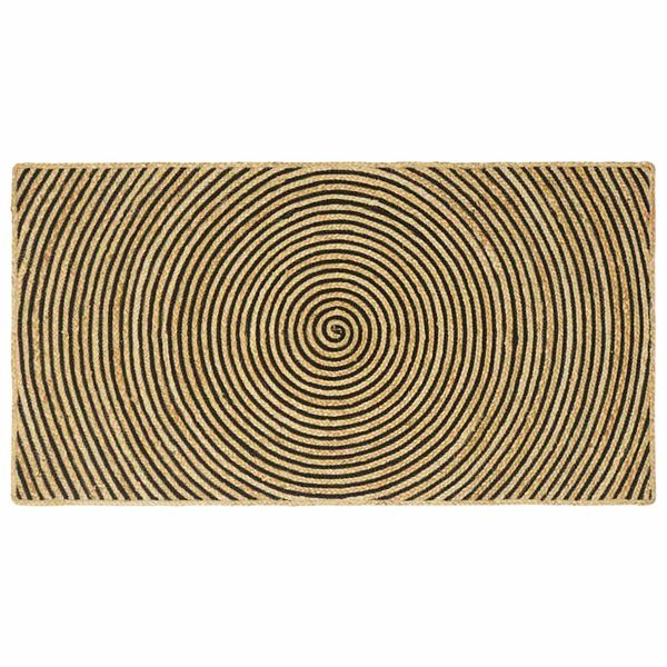 vidaXL Kusové koberce Čierna 80 x 150 cm Juta