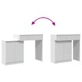 vidaXL Toaletný stolík s LED biely 115x37x110,5 cm