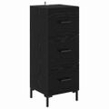 vidaXL Highboard Čierny dub 34,5 x 34 x 180 cm Kompozitné drevo