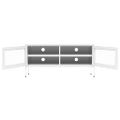 vidaXL TV skrinka biela 105x35x50 cm oceľ