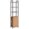vidaXL Knižnica 6 úrovní 40 x 24 x 161 cm Kompozitné drevo Dymová dub