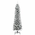 vidaXL Umelý vianočný stromček Biela 150 cm PVC, kov a plast
