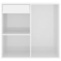 vidaXL Kozmetická skrinka, lesklá biela 80x40x75 cm, kompozitné drevo