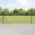 vidaXL Hexagonálne oplotenie s betónovým podstavcom 10 x 0,5 m Sivá