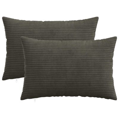 vidaXL Poťah na podložku 2 pcs HEERLEN Antracitová 40 x 60 cm manšestr