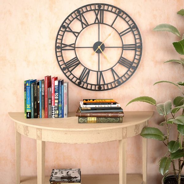 vidaXL Vintage nástenné hodiny s pohonom Quartz kovové 60 cm XXL