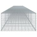 vidaXL Gabiónový kôš s krytom 800x100x50 cm pozinkované železo