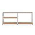 Kovový úložný regál Atos RB-1253 205x120x45cm, 175/875kg, strieborný