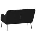 vidaXL Lavička čierna 110x76x80 cm zamat