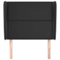 vidaXL Čelo postele so záhybmi čierne 103x23x118/128 cm umelá koža