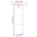 vidaXL Posuvné dvere s kovaním čierne 76x205 cm tvrdené sklo