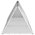 vidaXL Klietka pre králiky sivá 302,5x80,5x71 cm pozinkovaná oceľ