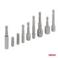 Sada adaptérov na nástrčné kľúče 9ks 1/4", 3/8", 1/2" AMiO-04931