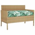 vidaXL Podložka Oxfordská látka Vzor listov 120 x 60 x 12 cm