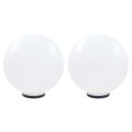 vidaXL LED lampy v tvare gule 2 ks 50 cm PMMA