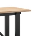 vidaXL Jedálenský stolík v tvare O 160x40x45 cm borovica a oceľ