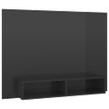 vidaXL Nástenná TV skrinka lesklá sivá 120x23,5x90 cm spracované drevo