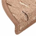 vidaXL Kobercové nášľapy na schody 15 ks hnedé 56x17x3 cm