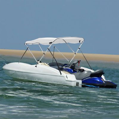 vidaXL Strieška Bimini s 3 oblúkmi a stenami 183x(185-198)x137 cm