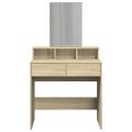 vidaXL Toaletný stolík so zrkadlom dub sonoma 80x41x144,5 cm