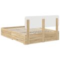 vidaXL Rám postele Sonoma dub 140 x 190 cm Kompozitné drevo