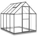vidaXL Skleník so základovým rámom antracitový 224x169x202 cm hliník