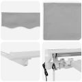 vidaXL Rám markízy Svetlosivá 250 x 200 cm Polyester s PU povrchom