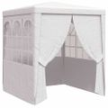 vidaXL Profesionálny párty stan+bočné steny 2,5x2,5 m, biely 90 g/m²