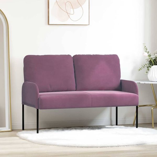 vidaXL Pohovky s vankúšom 110cm Fialová Preglejka