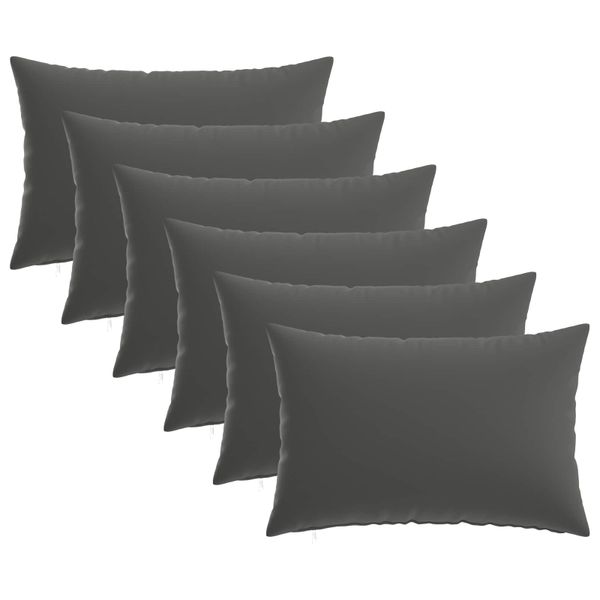 vidaXL Poťah na podložku 6 pcs HEERLEN Antracitová 50 x 80 cm
