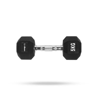 Hexagonálna jednoručka - GymBeam, biela, 5 kg, oceľ