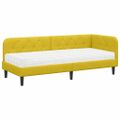 vidaXL Rohový rám postele Žltá 80 x 200 cm Zamat