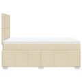 vidaXL Boxspring posteľ s matracom krémová 120x190 cm látka