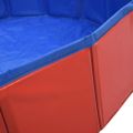 vidaXL Skladací bazén pre psov červená 80x20 cm PVC