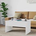 vidaXL Konferenčný stolík lesklý biely 80x50,5x41,5cm spracované drevo