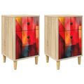 vidaXL Nočný stolík HEESCH 2 ks Dub sonoma 36 x 33 x 60 cm