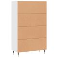 vidaXL Vysoká skrinka biela 69,5x31x115 cm kompozitné drevo