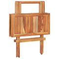 vidaXL Skladací bistro stolík 60x60x65 cm, tíkový masív