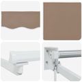 vidaXL Sklopná markíza Sivohnedá 3,5 x 2,5 m 100% polyester a hliník