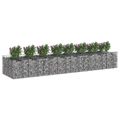 vidaXL Gabiónová vyvýšená posteľ 3 ks 400 x 100 x 60 cm Strieborná