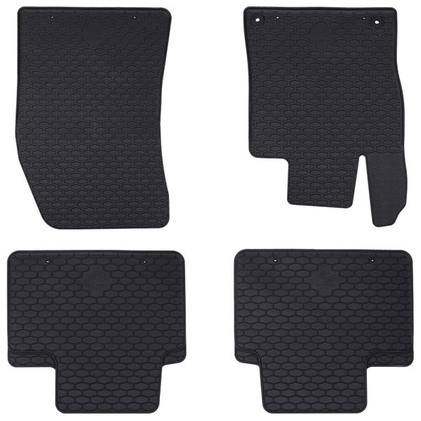 vidaXL Autokoberec 4 pcs Čierna vhodné pre 308 SW 2021- Guma