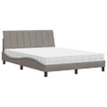 vidaXL Posteľ s matracom Hanko sivohnedá 140x190 cm látka