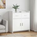vidaXL Servírovacia skriňa Biela 75 x 36 x 80 cm Kompozitné drevo