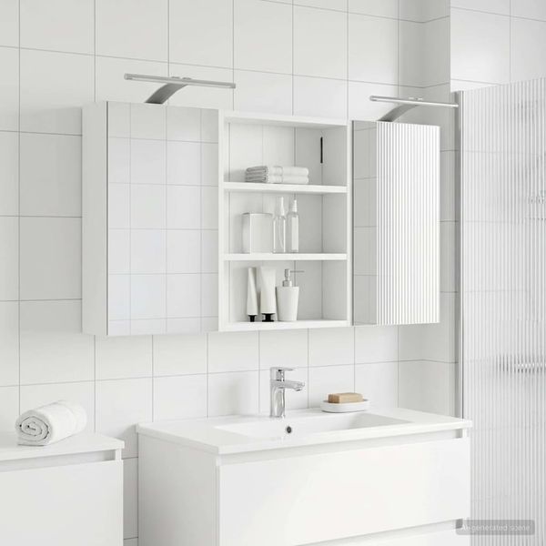 vidaXL Set kabinetov do kúpeľne s poličkou 3 pcs 100 x 10,5 x 50 cm