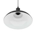 vidaXL Závesná lampa s nastaviteľnou výškou E27 lesklá čierna Ø 31 cm kovová