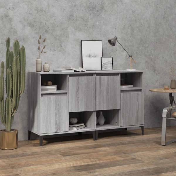 vidaXL Komody 2 ks sivý dub sonoma 60x35x70 cm kompozitné drevo